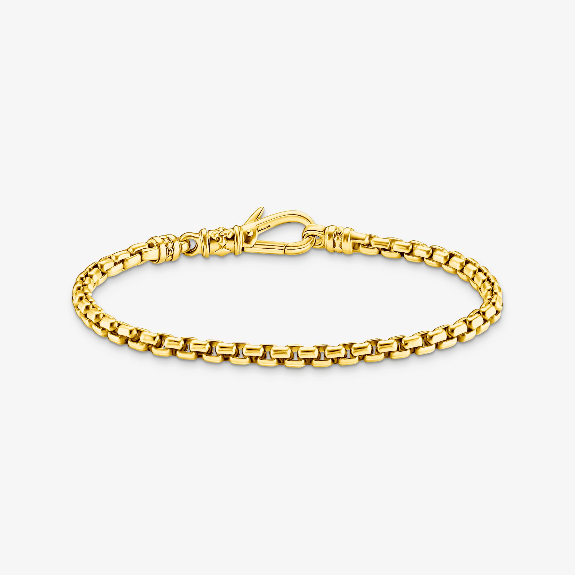 THOMAS SABO Armband guldpläterat, 925 sterlingsilver guldpläterat gult guld, Storlek: 18 cm, Unisex