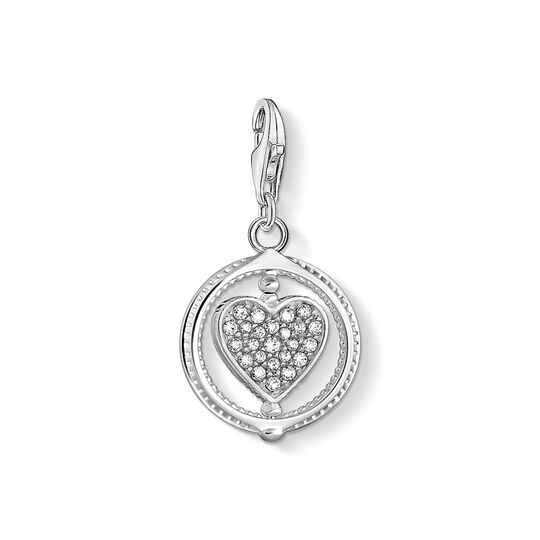 Charm pendant heart pav&eacute; silver from the Charm Club collection in the THOMAS SABO online store