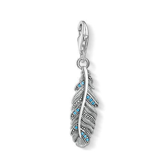 Charm pendant feather turquoise from the Charm Club collection in the THOMAS SABO online store