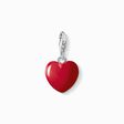 Charm-Anh&auml;nger rotes Herz silber aus der Charm Club Kollektion im Online Shop von THOMAS SABO