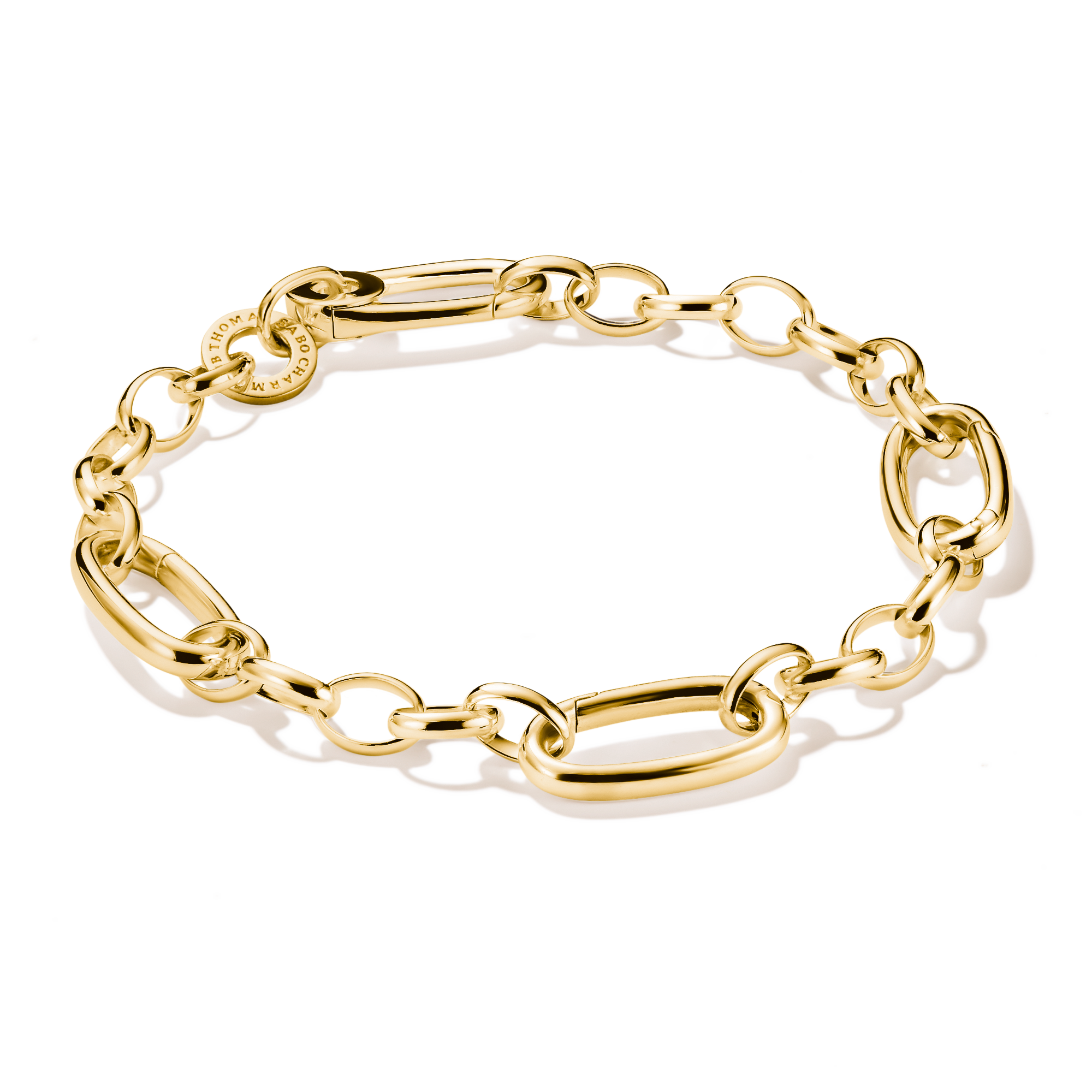 Thomas Sabo Charm-Armband mit drei Connect Links vergoldet gelbgoldfarben C1203-413-39-L15