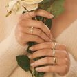 Schmuckset Ring Stacking mit wei&szlig;en Steinen gold und silber aus der  Kollektion im Online Shop von THOMAS SABO
