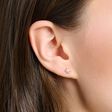Clou d&#39;oreille unique flocon de neige avec pierres blanches or rose de la collection Charming Collection dans la boutique en ligne de THOMAS SABO