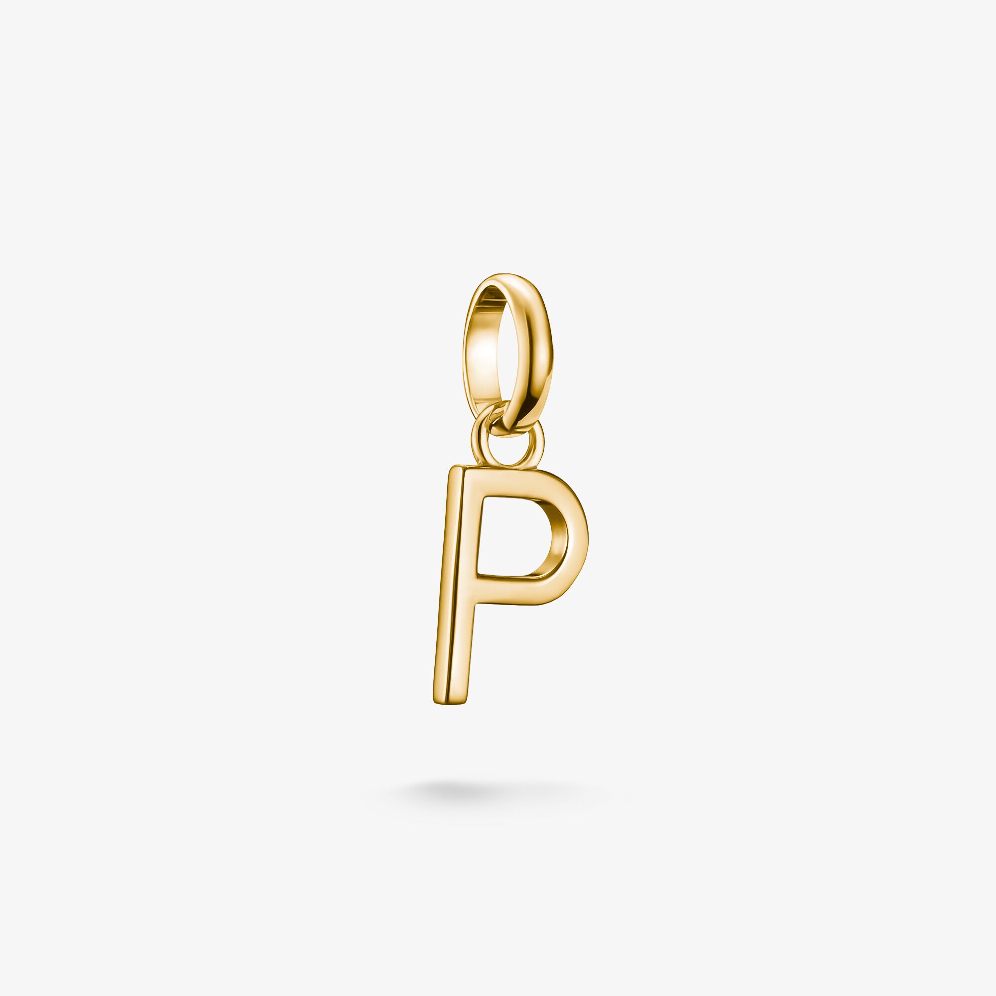 THOMAS SABO Pendentif Charm lettre P Connect plaqué or Argent sterling doré or jaune, Taille: one size, pour femme