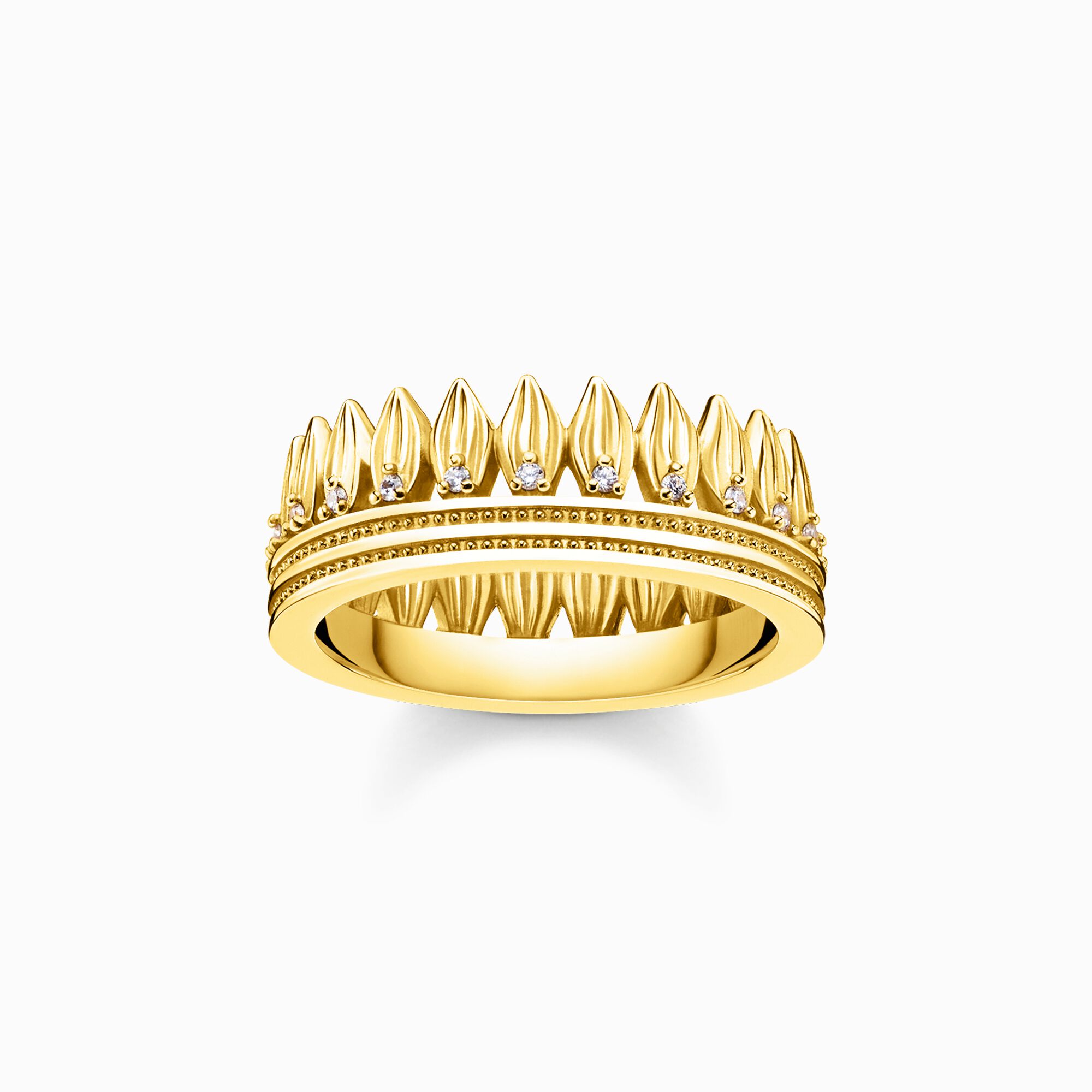Ring leaves crown gold from the  collection in the THOMAS SABO online store