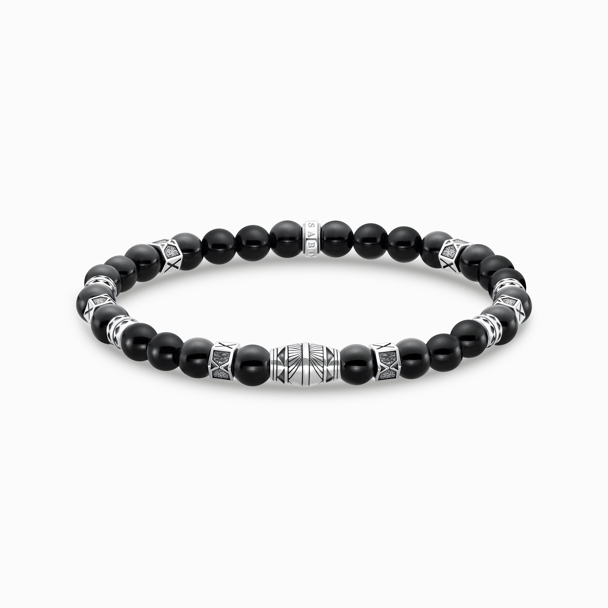 Pulsera con negras &oacute;nix beads plata de la colección  en la tienda online de THOMAS SABO