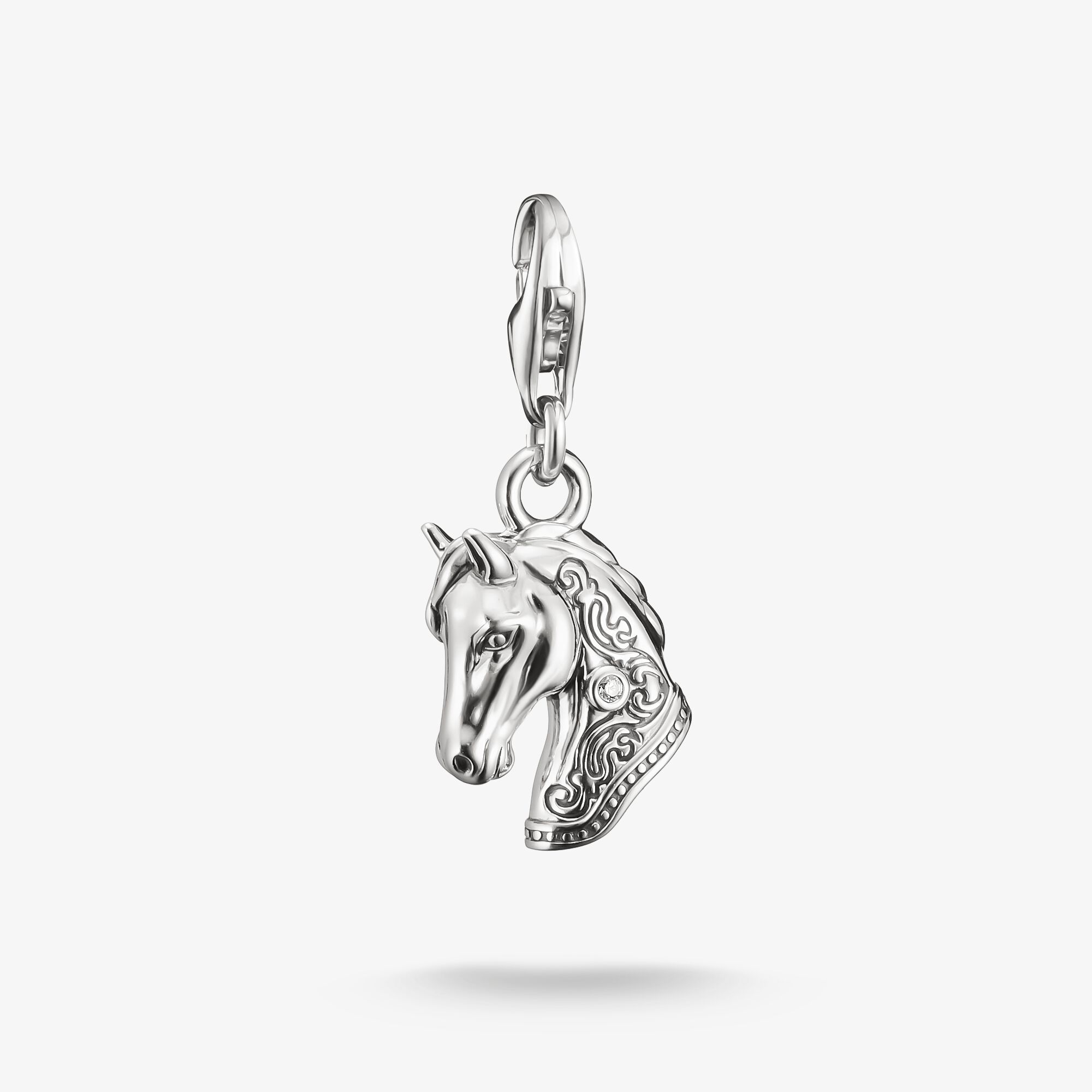 THOMAS SABO Pendentif Charm tête de cheval Original Argent, Argent sterling, Taille: one size, femme