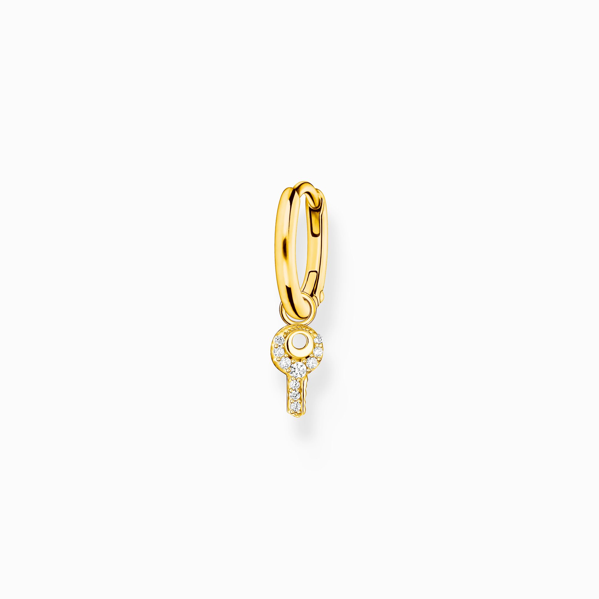 Creol&ouml;rh&auml;nge individuellt med nyckel h&auml;ngsmycke guld ur kollektionen Charming Collection i THOMAS SABO:s onlineshop