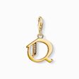 Charm pendant letter Q gold from the Charm Club collection in the THOMAS SABO online store