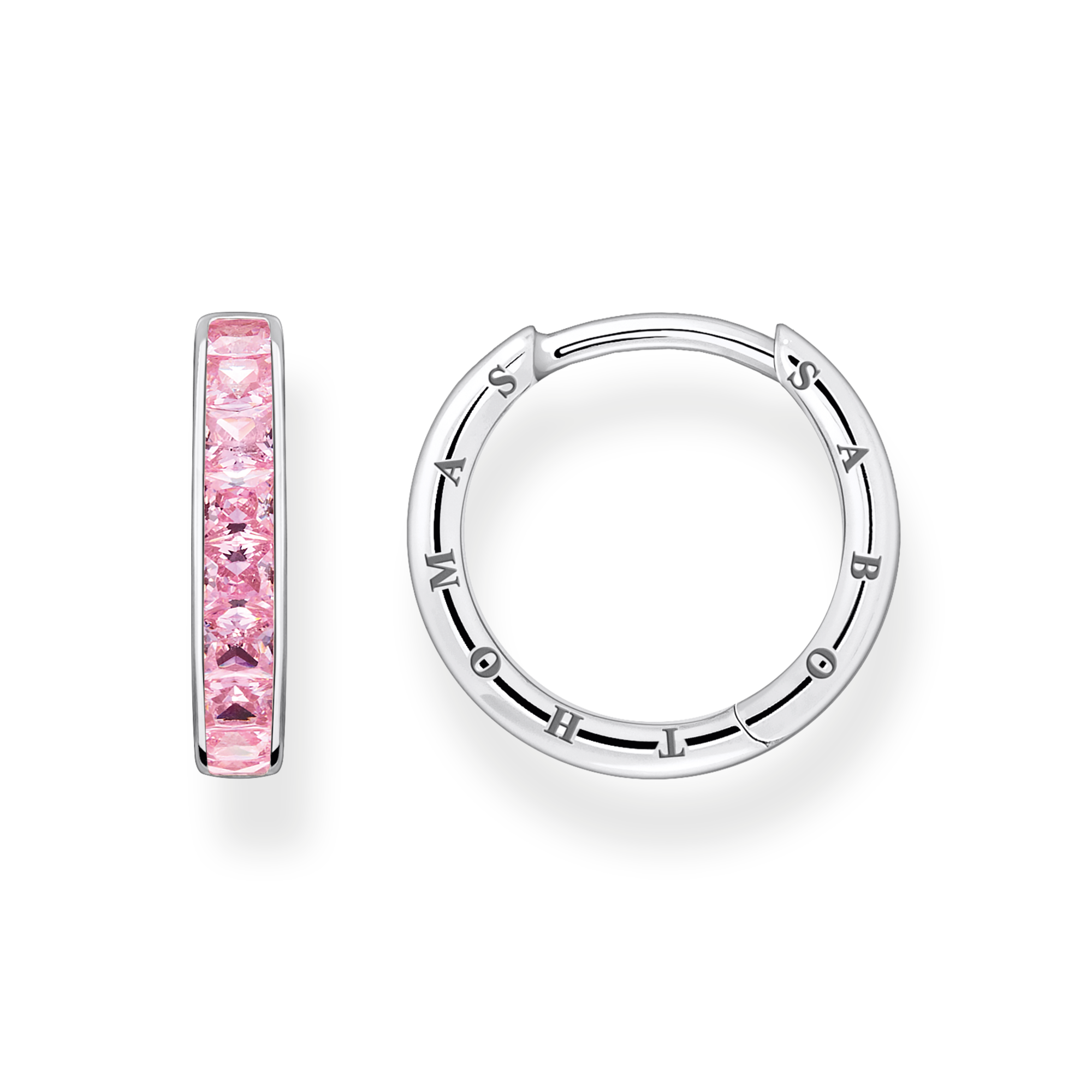Thomas Sabo Creolen mit pinken Steinen Pavé Silber pink CR668-051-9