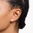 Clous d&#39;oreilles c&oelig;ur avec pierres roses argent de la collection Charming Collection dans la boutique en ligne de THOMAS SABO
