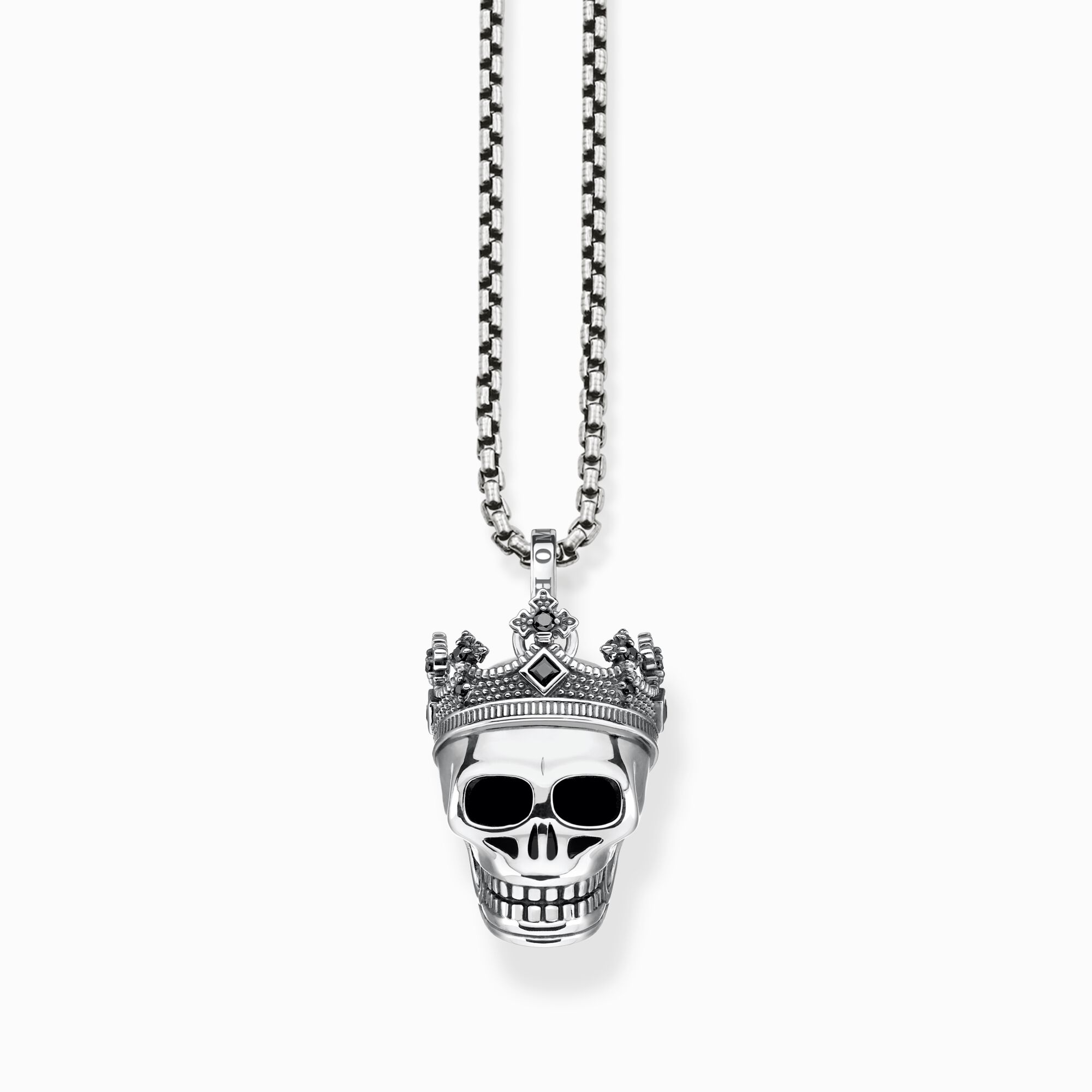 Jewellery set necklace skull with crown silver blackened from the  collection in the THOMAS SABO online store