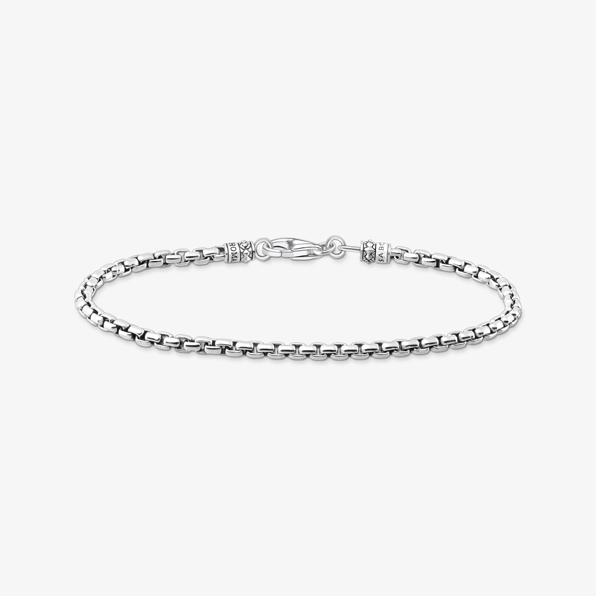 THOMAS SABO Venezia-Armband Silber geschwärzt, Sterlingsilber geschwärzt, Größe: 17,5 cm, Unisex