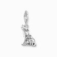 Ledamot Charm-H&auml;ngsmyckei form av en ylande varg, silver ur kollektionen Charm Club i THOMAS SABO:s onlineshop