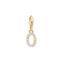 Charm pendant letter O with white stones gold plated from the Charm Club collection in the THOMAS SABO online store