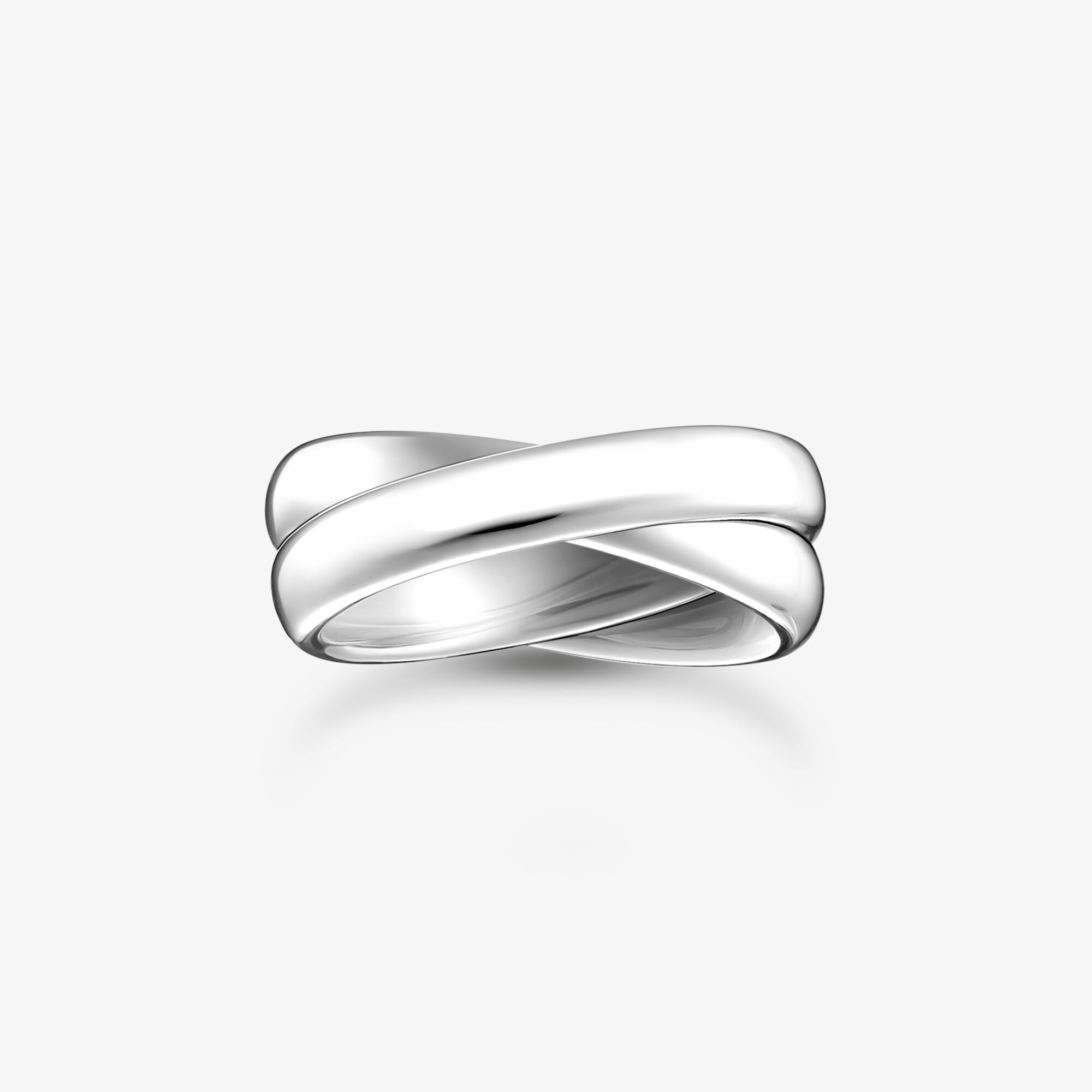 THOMAS SABO Bagues Duo étroites Argent, Argent sterling, Taille: 62, Unisex