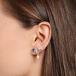 Single ear stud with blue stone silver from the Charming Collection collection in the THOMAS SABO online store