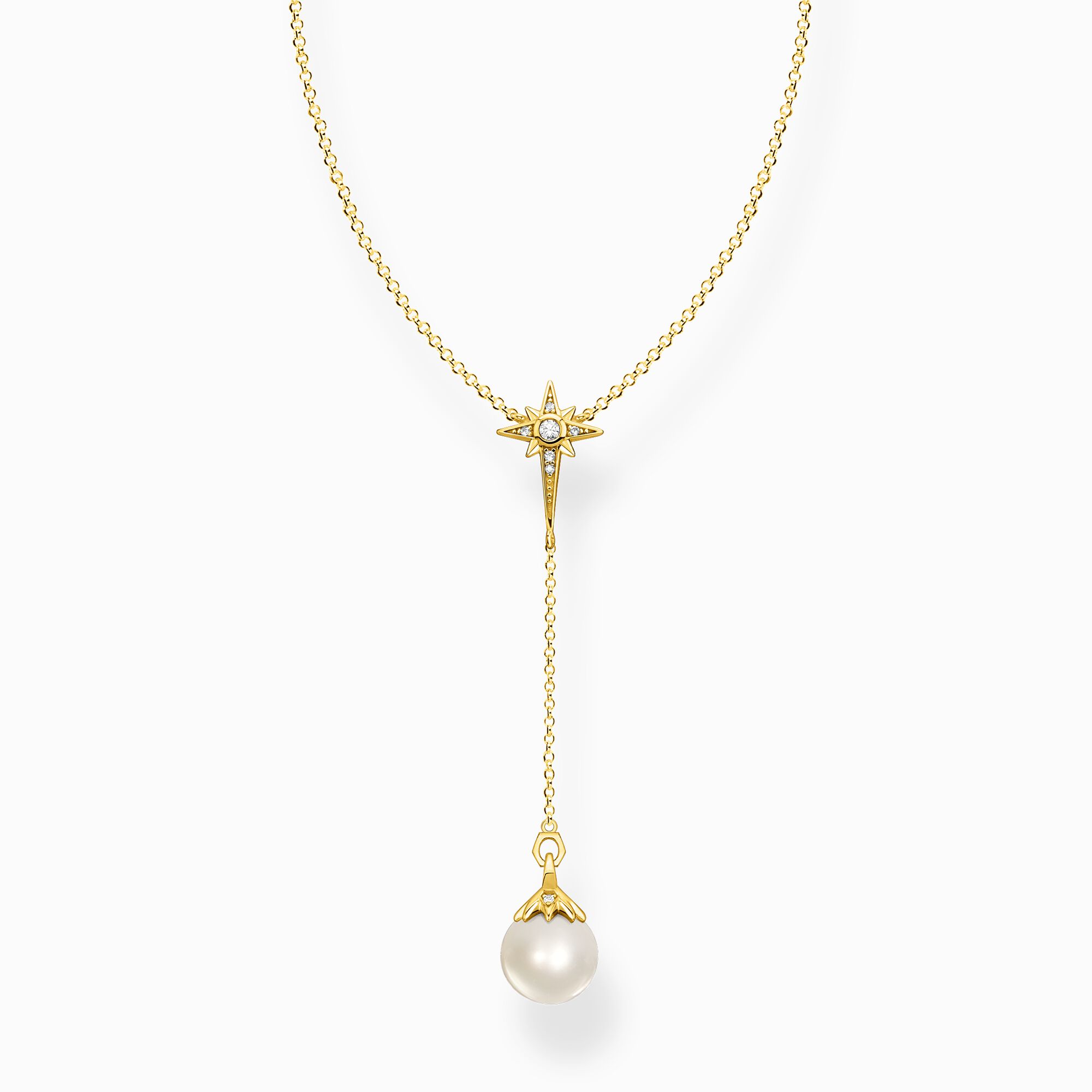 Necklace pearl star gold from the  collection in the THOMAS SABO online store