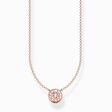 Necklace circle with white stone rose gold plated from the  collection in the THOMAS SABO online store