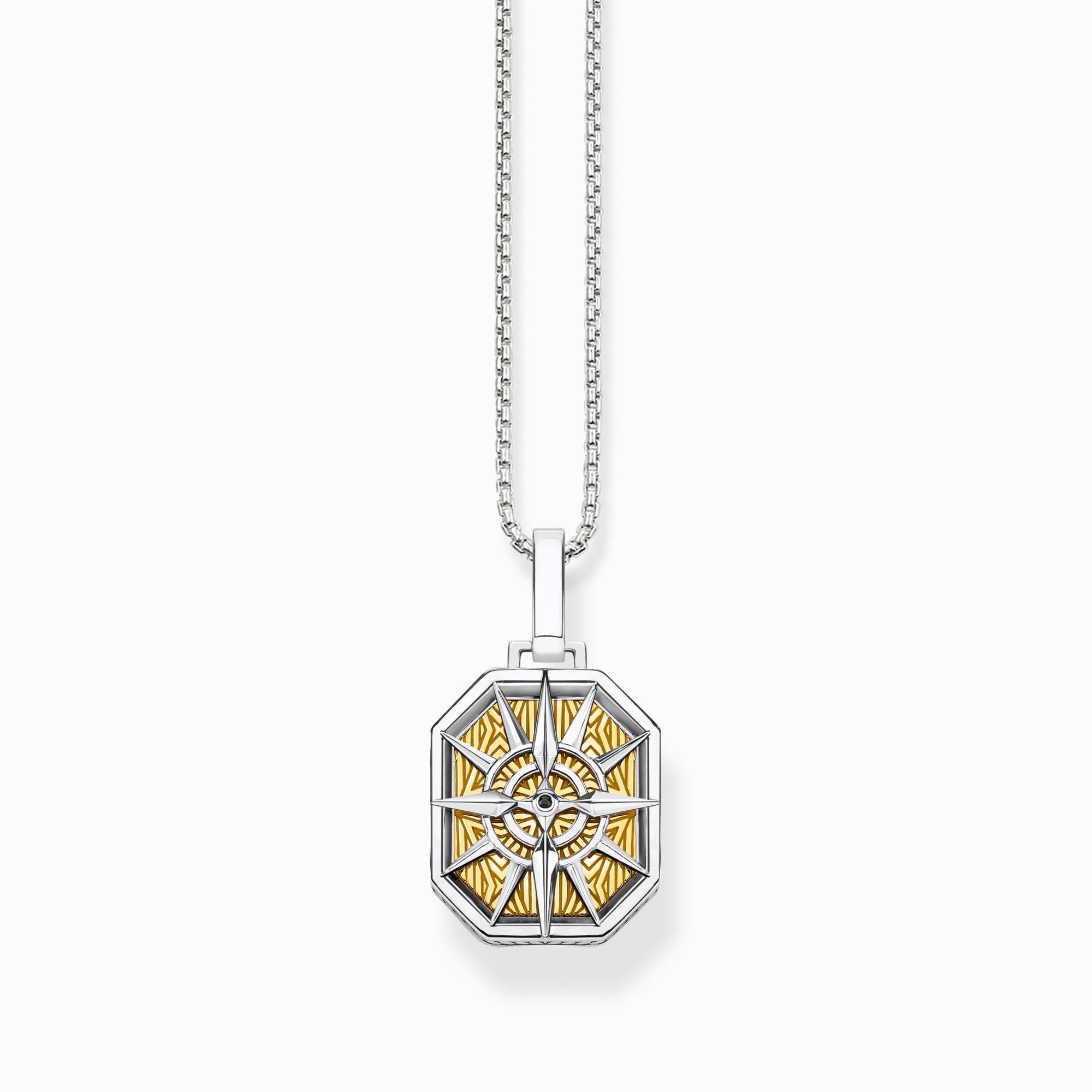 Jewellery set necklace small compass gold and silver from the  collection in the THOMAS SABO online store