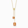 Necklace with orange stones and stars gold plated from the  collection in the THOMAS SABO online store