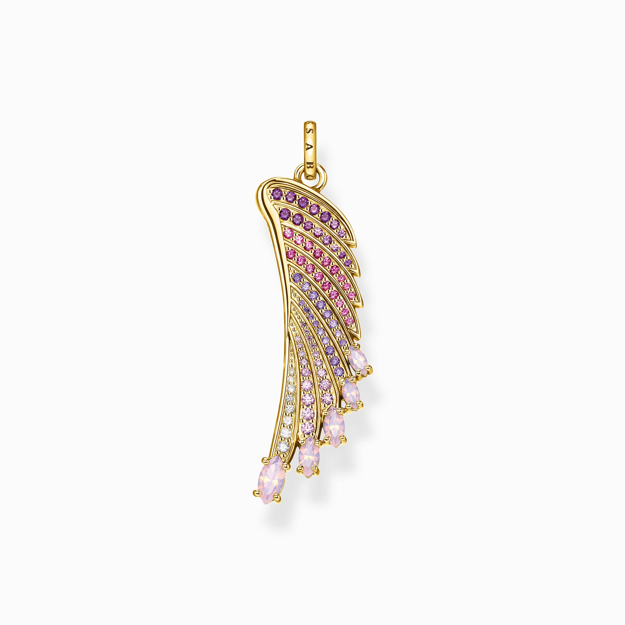 Pendant bright gold-coloured hummingbird wing from the  collection in the THOMAS SABO online store