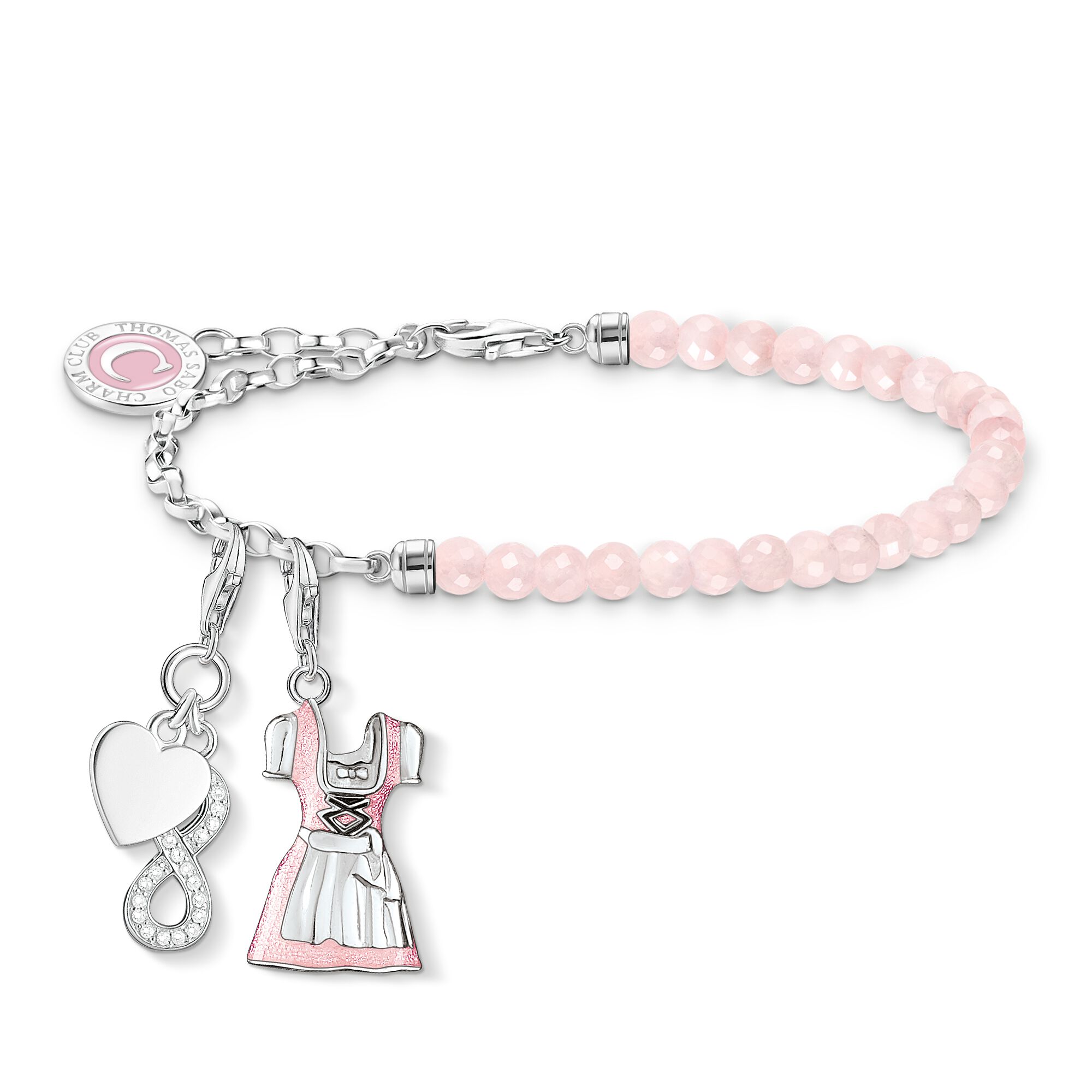 Jewellery set &quot;Dirndl and Heart with Infinity&quot; silver from the  collection in the THOMAS SABO online store