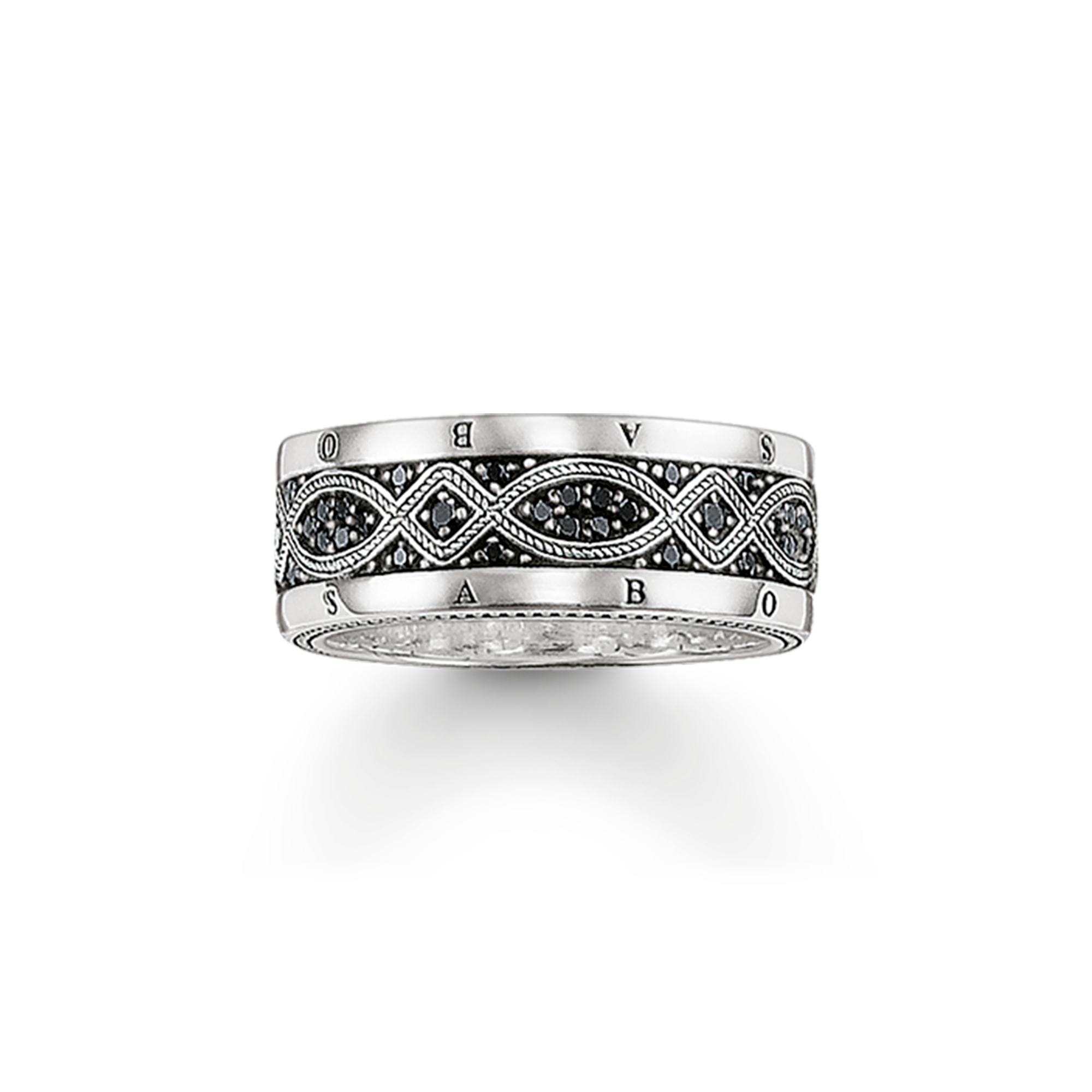 Thomas Sabo Bandring Love Knot schwarz TR2006-051-11-48