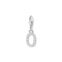 Charm pendant letter O with white stones silver from the Charm Club collection in the THOMAS SABO online store