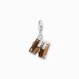Charm pendant brown leather breeches silver from the Charm Club collection in the THOMAS SABO online store