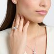 Ring Perlen mit wei&szlig;en Steinen silber aus der  Kollektion im Online Shop von THOMAS SABO