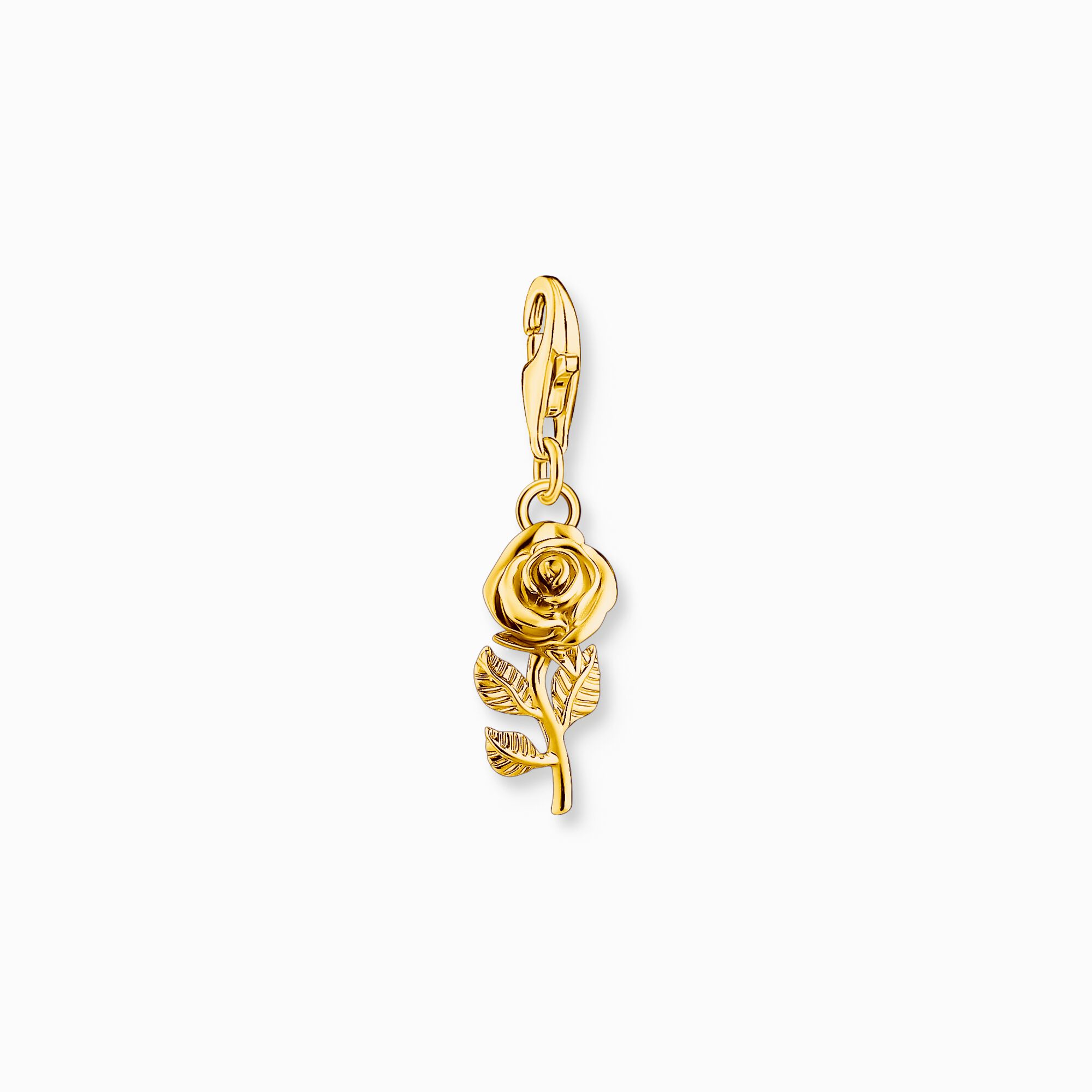 Gold-plated charm pendant in rose design from the Charm Club collection in the THOMAS SABO online store