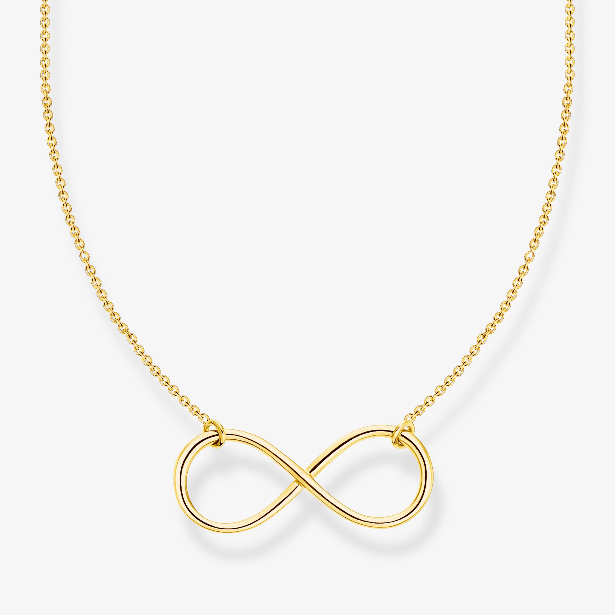 THOMAS SABO Kette Infinity gold, Sterlingsilber Gelbgold vergoldet, Größe: 45 cm, Damen