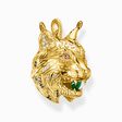 Pendant lynx head gold plated from the  collection in the THOMAS SABO online store