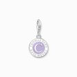 Member Charm with violet cold enamel Charmista Coin silver from the Charm Club collection in the THOMAS SABO online store