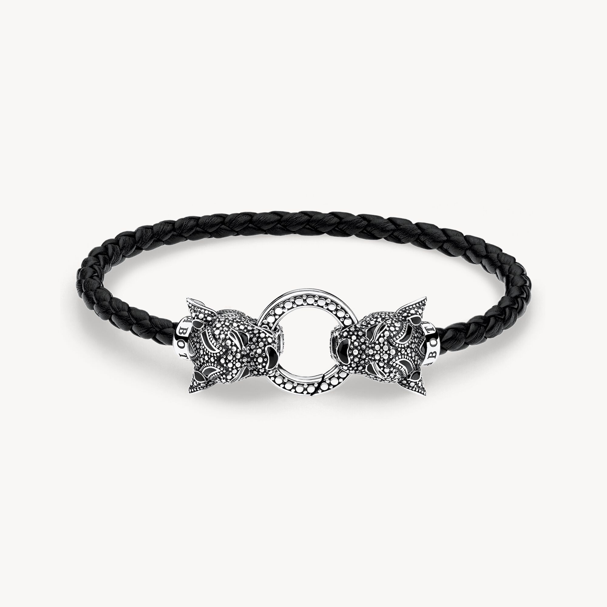 Bracelet cuir Black Cat