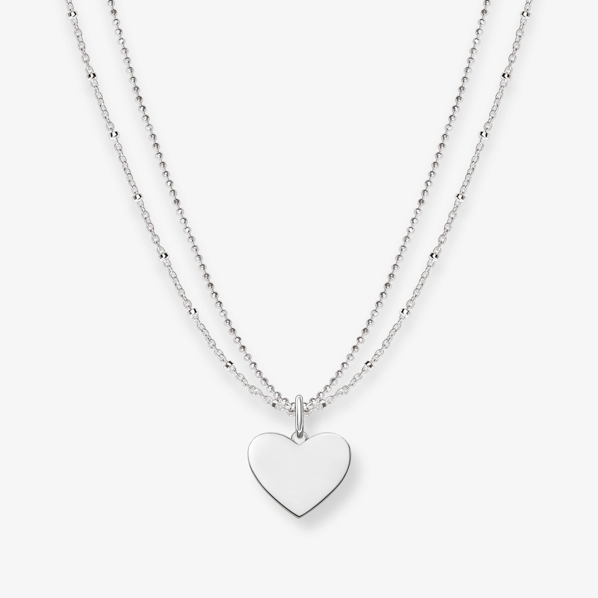 THOMAS SABO Kette Herz silber, Sterlingsilber, Größe: 45 cm, Damen