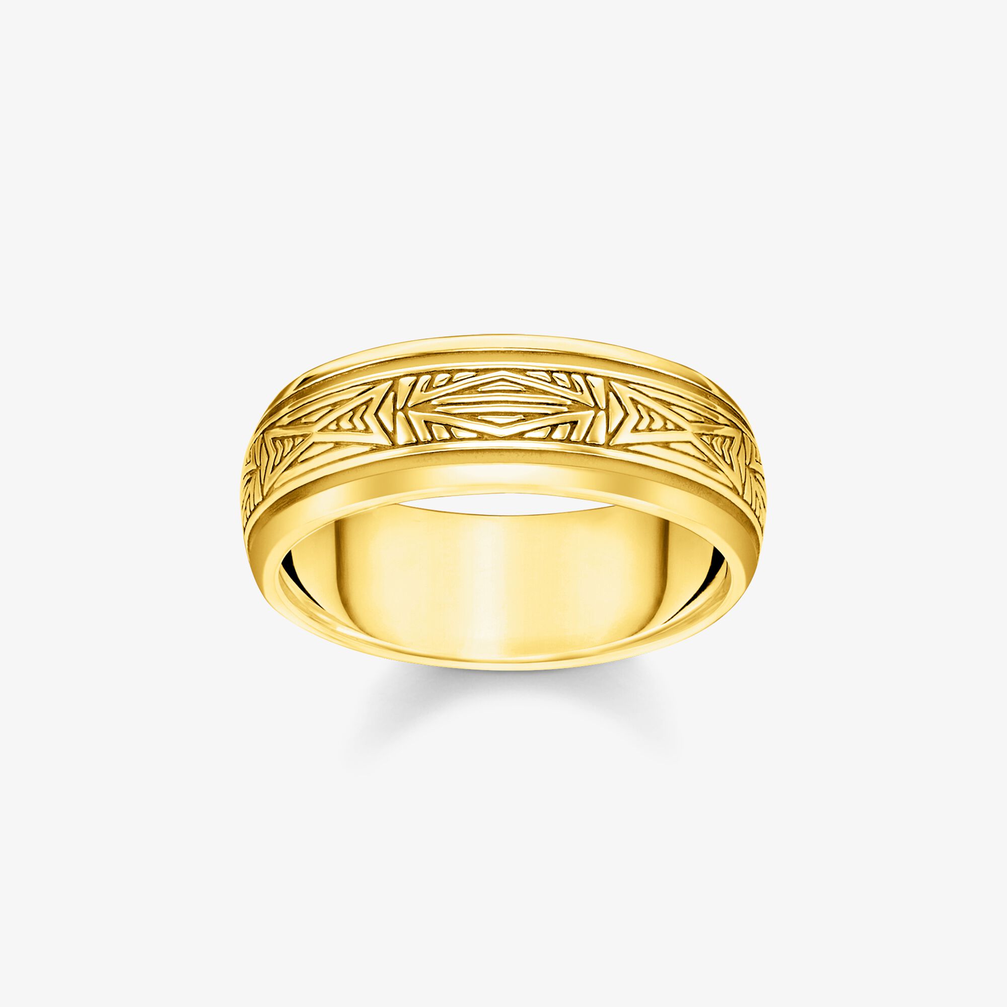 THOMAS SABO Ring Ornamente gold, Sterlingsilber Gelbgold vergoldet, Größe: 64, Unisex