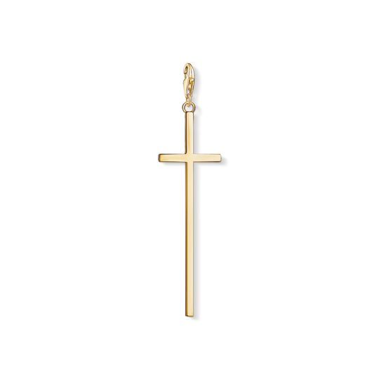 Charm pendant Golden cross from the Charm Club collection in the THOMAS SABO online store