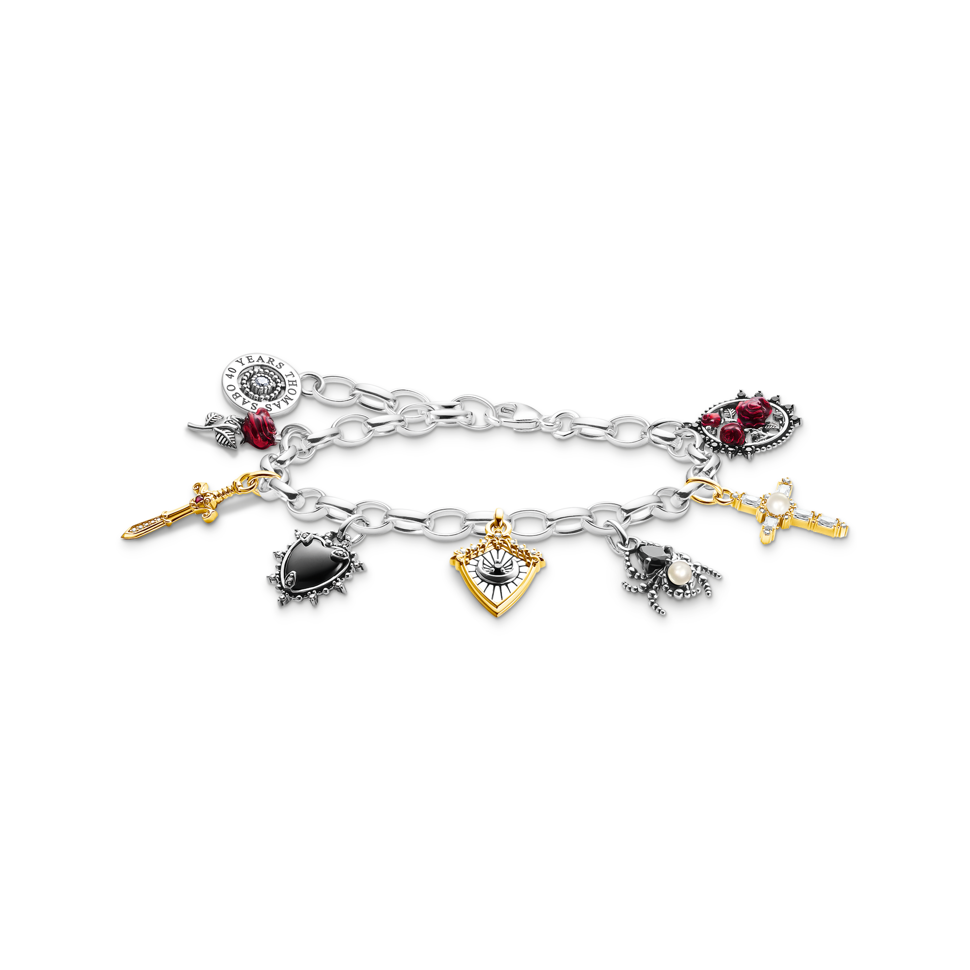 Thomas Sabo Armband mit Anhängern True Romance Silber mehrfarbig A2174-167-7-L19