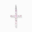 Anh&auml;nger Kreuz mit pinken Steinen Silber aus der  Kollektion im Online Shop von THOMAS SABO