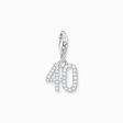 Silver charm pendant number 40 with zirconia from the Charm Club collection in the THOMAS SABO online store