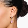 Ohrringe mit pinken und wei&szlig;en Steinen Silber aus der  Kollektion im Online Shop von THOMAS SABO