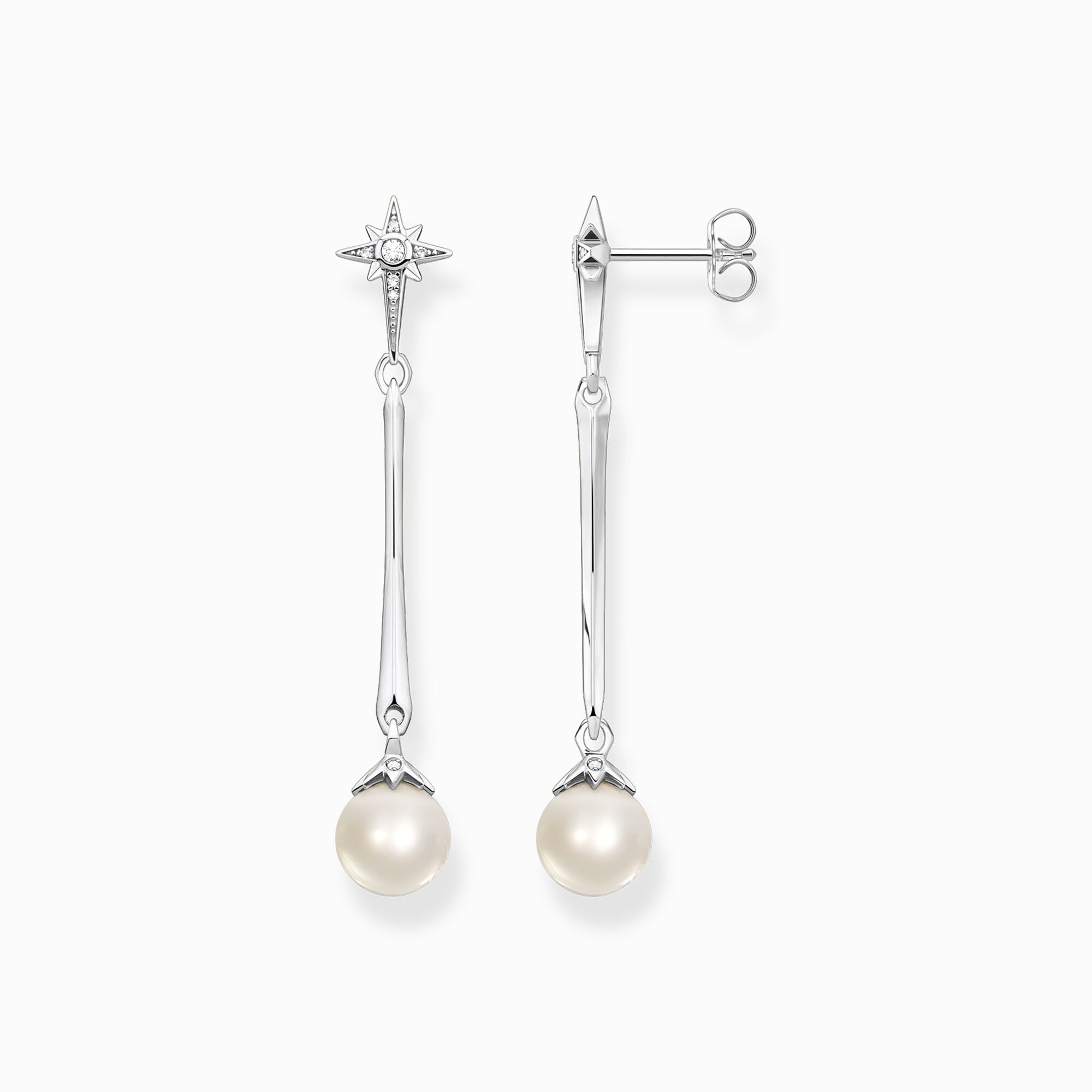 Ohrhänger aus Silber Perle mit Stern – & SABO THOMAS