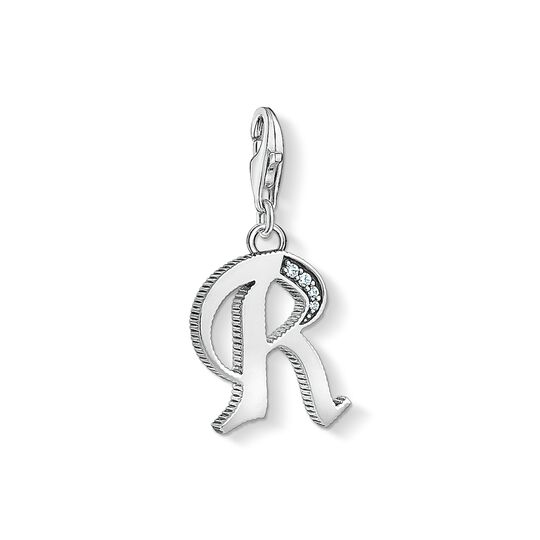 Charm pendant letter R silver from the Charm Club collection in the THOMAS SABO online store