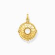 Colgante peque&ntilde;o ba&ntilde;ado en oro con media luna y piedras de colores de la colección  en la tienda online de THOMAS SABO