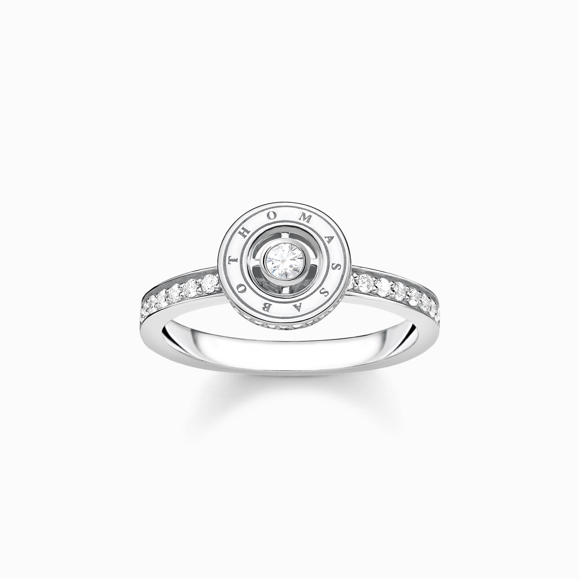 Ring circle with white stones pav&eacute; silver from the  collection in the THOMAS SABO online store