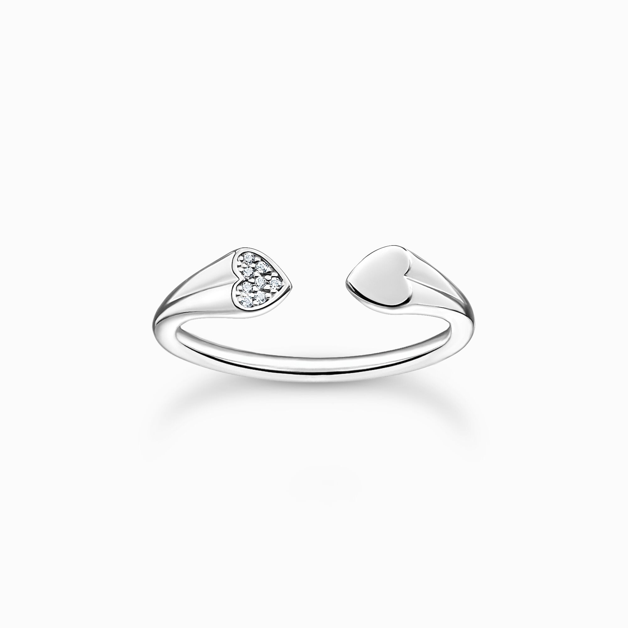 Ring with hearts silver from the Charming Collection collection in the THOMAS SABO online store