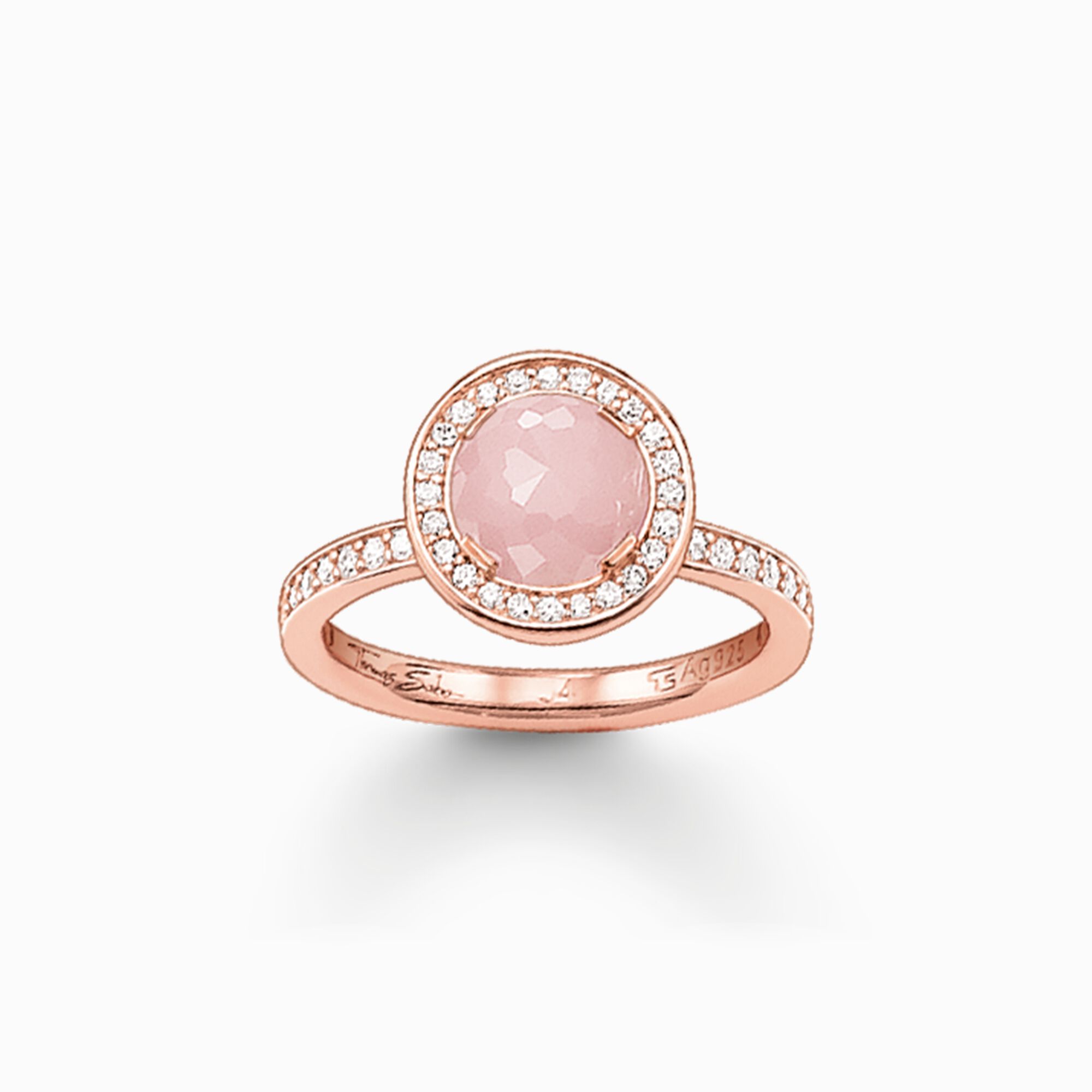 Solitaire ring light of Luna pink from the  collection in the THOMAS SABO online store