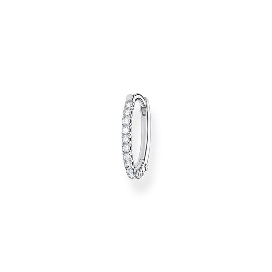 Single hoop earring white stones, silver from the Charming Collection collection in the THOMAS SABO online store